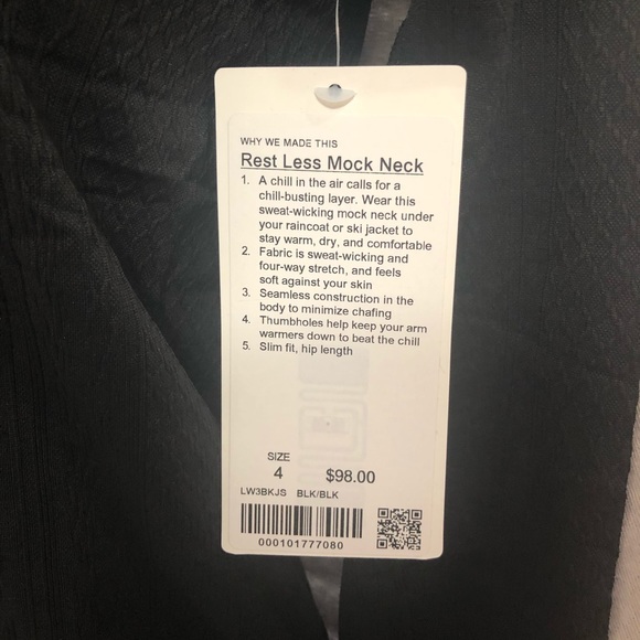 💥FLASH SALE💥 Lululemon Rest Less Mock neck Sz. 4 - Picture 5 of 8